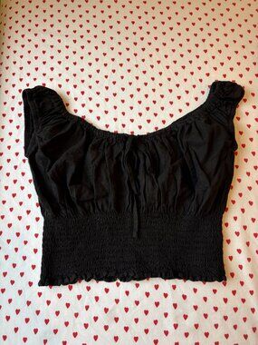 John Galt off-the-shoulder Black Top (Size XS)